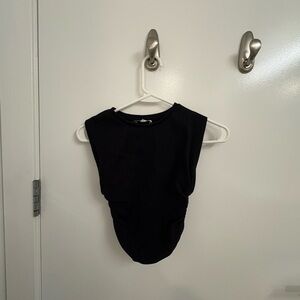 Zara Cropped black muscle tank